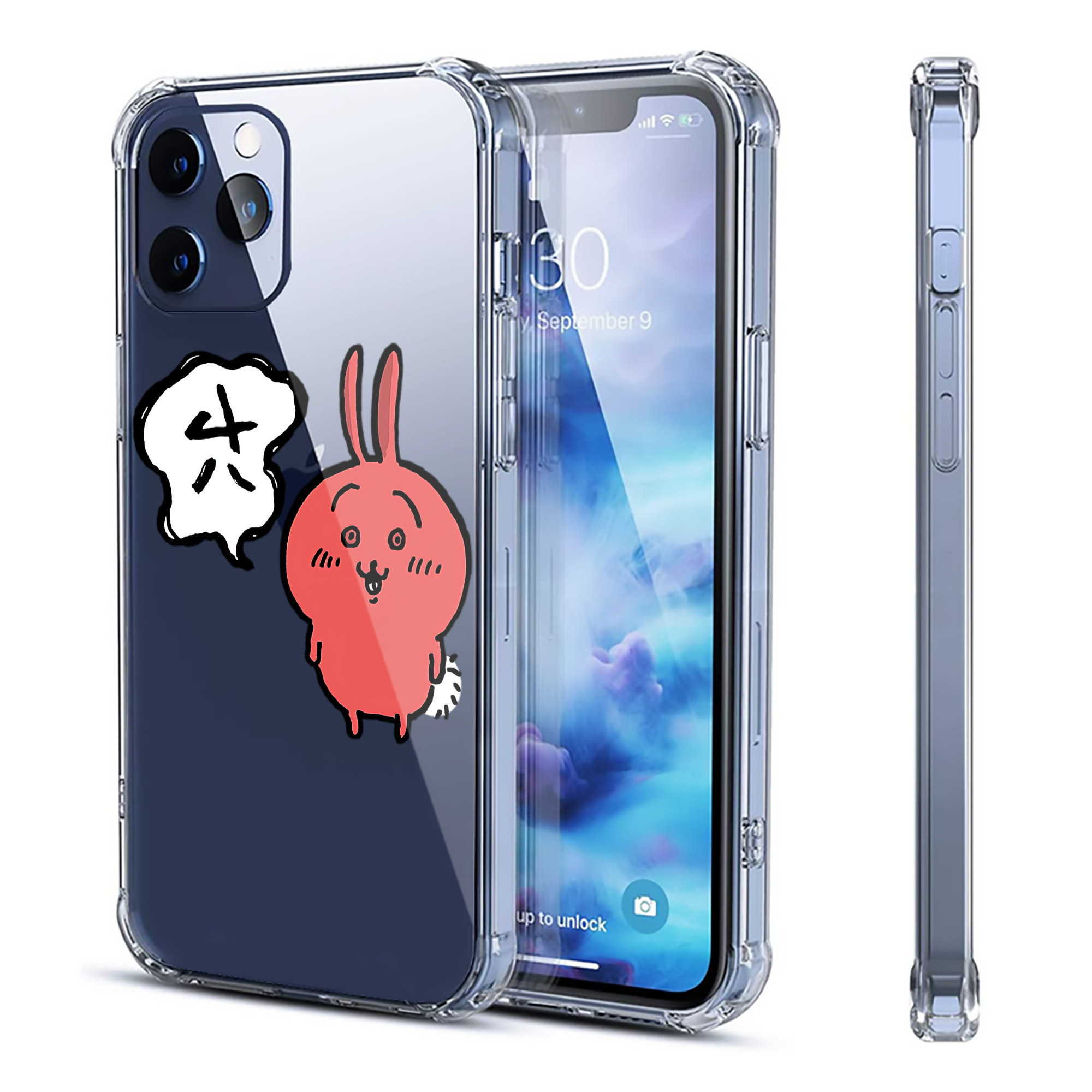 （画像用） ちいかわ ハチワレ Chii-kawa hachiware 【iPhone 12シリーズ対応】透明スマホケース（クリアソフトケース）